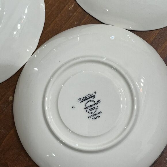 Wedgwood Williamsburg Potpourri 5 Piece Tea/Coffee Saucer Plate - Picture 10 of 12